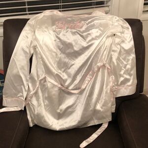 New Weekend Edition “Bride” Silky Robe size Large